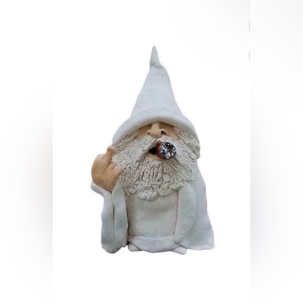 What you lookin at!? Garden Gnome Statue Ornament HOA lover - Picture 4 of 4